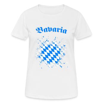 Masque Bavière Bavière - T-shirt respirant Femme - blanc - Devant - AI Model Female 172 dark (172cm)
