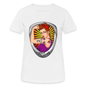pin up - Frauen T-Shirt atmungsaktiv - Weiß - Vorne - AI Model Female 172 dark (172cm)