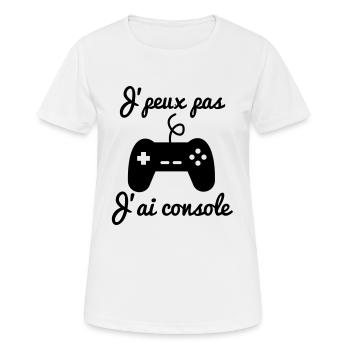 Ich kann nicht Ich tröste - Gamer-Spiel-Aussenseiter - Frauen T-Shirt atmungsaktiv - Weiß - Vorne - AI Model Female 172 dark (172cm)
