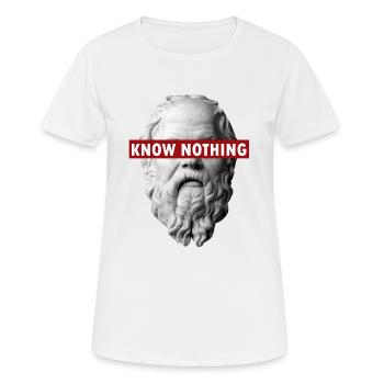 KNOW NOTHING SOCRATES - Women's Breathable T-Shirt - white - Front - AI Model Female 172 dark (172cm)