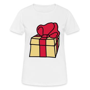 gift - Frauen T-Shirt atmungsaktiv - Weiß - Vorne - AI Model Female 172 dark (172cm)