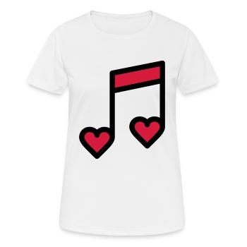 Romantische Musik Note - Frauen T-Shirt atmungsaktiv - Weiß - Vorne - AI Model Female 172 dark (172cm)