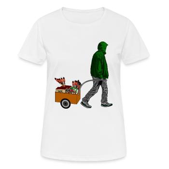 Pyro Pyrotechnik Feuerwerk - Frauen T-Shirt atmungsaktiv - Weiß - Vorne - AI Model Female 172 dark (172cm)