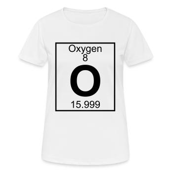 Oxygen (O) (element 8) - Women's Breathable T-Shirt - white - Front - AI Model Female 172 dark (172cm)
