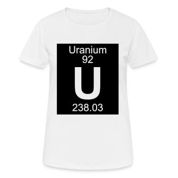 Uranium (U) (element 92) - Women's Breathable T-Shirt - white - Front - AI Model Female 172 dark (172cm)