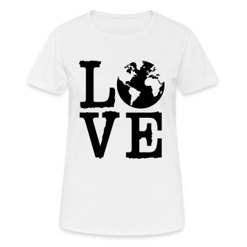 Love Earth - Women's Breathable T-Shirt - white - Front - AI Model Female 172 dark (172cm)