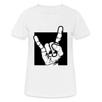 Pommesgabel Heavy Metal - Frauen T-Shirt atmungsaktiv - Weiß - Vorne - AI Model Female 172 dark (172cm)
