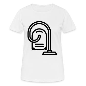 Staubsauger - Frauen T-Shirt atmungsaktiv - Weiß - Vorne - AI Model Female 172 dark (172cm)