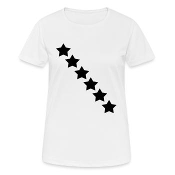 stars - Frauen T-Shirt atmungsaktiv - Weiß - Vorne - AI Model Female 172 dark (172cm)