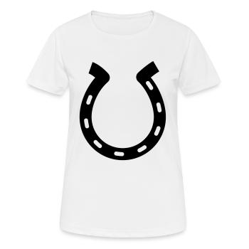 fer à cheval - T-shirt respirant Femme - blanc - Devant - AI Model Female 172 dark (172cm)