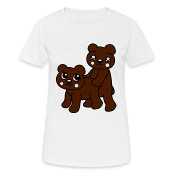 teddy bären sex ficken poppen lustig kuscheln paar - Frauen T-Shirt atmungsaktiv - Weiß - Vorne - AI Model Female 172 dark (172cm)