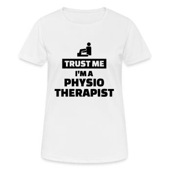 Physiotherapeut - Frauen T-Shirt atmungsaktiv - Weiß - Vorne - AI Model Female 172 dark (172cm)