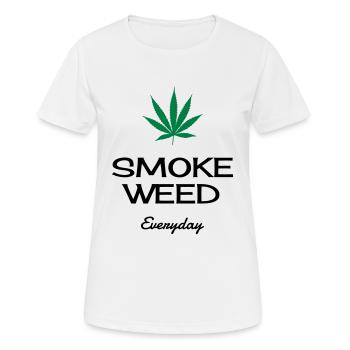 Cannabis / Drogen / Haschisch / Alkohol / Weed - Frauen T-Shirt atmungsaktiv - Weiß - Vorne - AI Model Female 172 dark (172cm)