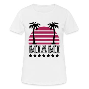 miami - Frauen T-Shirt atmungsaktiv - Weiß - Vorne - AI Model Female 172 dark (172cm)