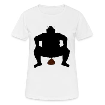 Tas de lutte sumo - T-shirt respirant Femme - blanc - Devant - AI Model Female 172 dark (172cm)