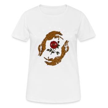 Conception de chien rose de haute qualité - T-shirt respirant Femme - blanc - Devant - AI Model Female 172 dark (172cm)