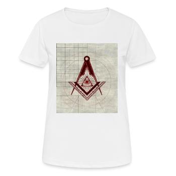 Freimaurer-Symbol - Frauen T-Shirt atmungsaktiv - Weiß - Vorne - AI Model Female 172 dark (172cm)