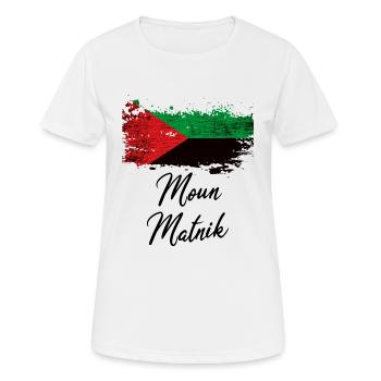 Peuple de la Martinique couleur drapeau - T-shirt respirant Femme - blanc - Devant - AI Model Female 172 dark (172cm)
