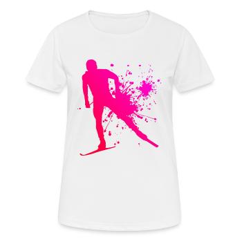 Ski de fond féminin Patinage de fond Ski de fond Kl - T-shirt respirant Femme - blanc - Devant - AI Model Female 172 dark (172cm)