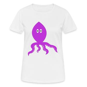 penser calmar - T-shirt respirant Femme - blanc - Devant - AI Model Female 172 dark (172cm)