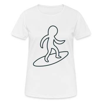 lil surf gars - T-shirt respirant Femme - blanc - Devant - AI Model Female 172 dark (172cm)