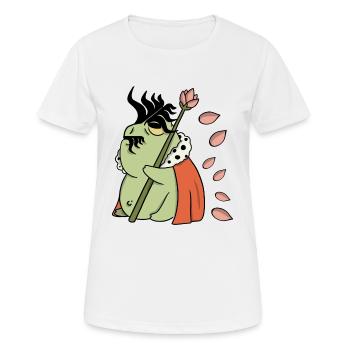 Grenouille - Bande dessinée - T-shirt respirant Femme - blanc - Devant - AI Model Female 172 dark (172cm)