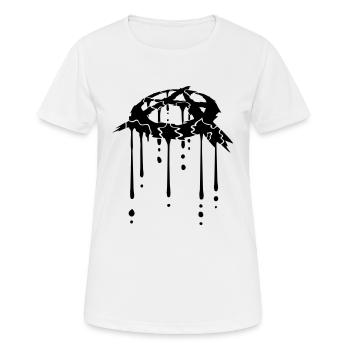 Anarchy blood drop icon - Women's Breathable T-Shirt - white - Front - AI Model Female 172 dark (172cm)
