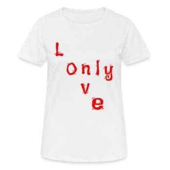 Seulement l’amour - T-shirt respirant Femme - blanc - Devant - AI Model Female 172 dark (172cm)