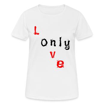 Seulement l’amour - T-shirt respirant Femme - blanc - Devant - AI Model Female 172 dark (172cm)