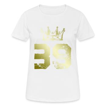 39 Couronne numérique - T-shirt respirant Femme - blanc - Devant - AI Model Female 172 dark (172cm)