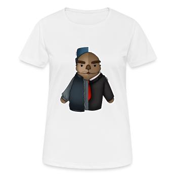 Tazz Talks | Origines du Rialto - T-shirt respirant Femme - blanc - Devant - AI Model Female 172 dark (172cm)