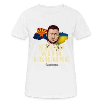 Ukraine Arizona - T-shirt respirant Femme - blanc - Devant - AI Model Female 172 dark (172cm)