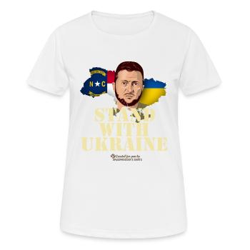 Ukraine North Carolina - Frauen T-Shirt atmungsaktiv - Weiß - Vorne - AI Model Female 172 dark (172cm)