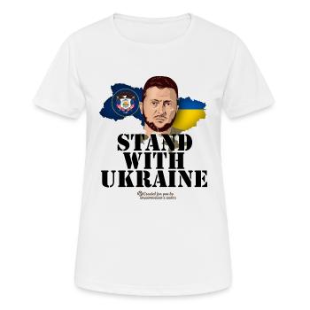 Ukraine Zelensky Utah - Women's Breathable T-Shirt - white - Front - AI Model Female 172 dark (172cm)
