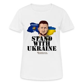 Ukraine Wisconsin - Women's Breathable T-Shirt - white - Front - AI Model Female 172 dark (172cm)