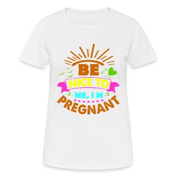 Mère Enceinte Bébé Nourrisson T-shirt Maman - T-shirt respirant Femme - blanc - Devant - AI Model Female 172 dark (172cm)