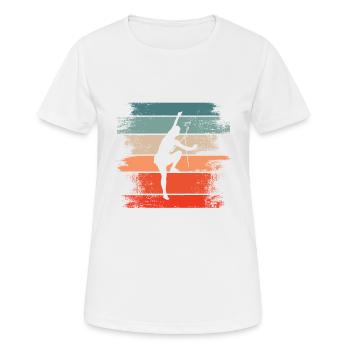 Geschenkidee Kletterin Bergsterigerin Frauenpower - Frauen T-Shirt atmungsaktiv - Weiß - Vorne - AI Model Female 172 dark (172cm)
