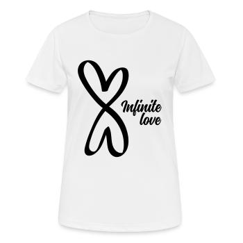 Amour infini - T-shirt respirant Femme - blanc - Devant - AI Model Female 172 dark (172cm)