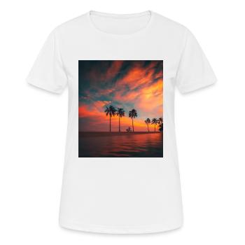Fesselnde Sonnenuntergänge: Schönheit der Natur auf dem Display - Frauen T-Shirt atmungsaktiv - Weiß - Vorne - AI Model Female 172 dark (172cm)
