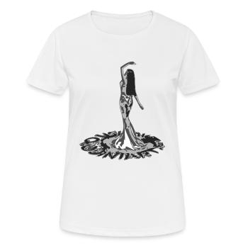 Danseuse orientale - T-shirt respirant Femme - blanc - Devant - AI Model Female 172 dark (172cm)