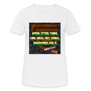 Affen, Titten, Turbo....!!! - Club WoW - Frauen T-Shirt atmungsaktiv - Weiß - Vorne - AI Model Female 172 dark (172cm)