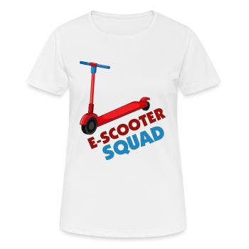 E-Scooter Roller Scooter - T-shirt respirant Femme - blanc - Devant - AI Model Female 172 dark (172cm)