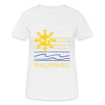 Philippinen Filipino Flagge Stolz I Geschenk - Frauen T-Shirt atmungsaktiv - Weiß - Vorne - AI Model Female 172 dark (172cm)