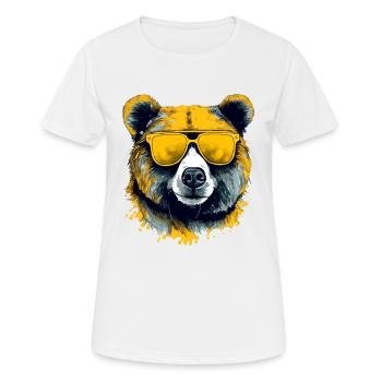 Arkor l'ours à lunettes - T-shirt respirant Femme - blanc - Devant - AI Model Female 172 dark (172cm)