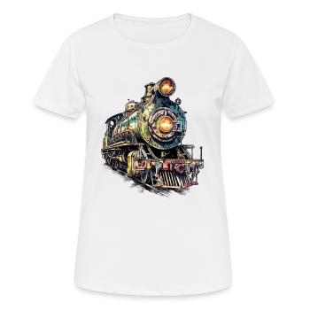 The steam locomotive was a technological innovation - Women's Breathable T-Shirt - white - Front - AI Model Female 172 dark (172cm)