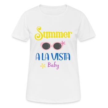 Sommerferien - Summer Vibes - Frauen T-Shirt atmungsaktiv - Weiß - Vorne - AI Model Female 172 dark (172cm)