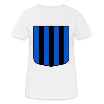 Dunkelblau - Frauen T-Shirt atmungsaktiv - Weiß - Vorne - AI Model Female 172 dark (172cm)