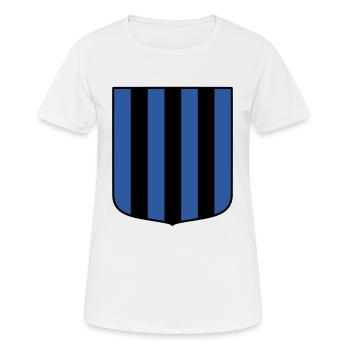Dunkelblau - Frauen T-Shirt atmungsaktiv - Weiß - Vorne - AI Model Female 172 dark (172cm)