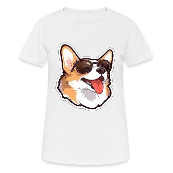 Corgi Dog Life Style - Frauen T-Shirt atmungsaktiv - Weiß - Vorne - AI Model Female 172 dark (172cm)