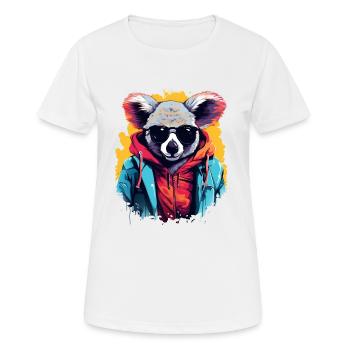 Streetstyle-Koalabär | Koala-Liebhaber - Frauen T-Shirt atmungsaktiv - Weiß - Vorne - AI Model Female 172 dark (172cm)